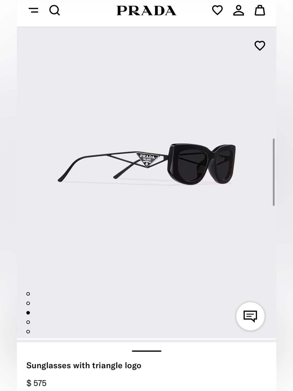 Prada Sunglasses with triangle logo